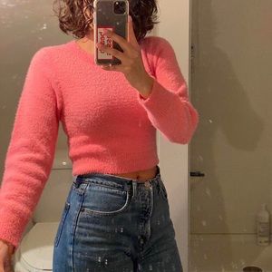 Pink Fuzzy Sweater